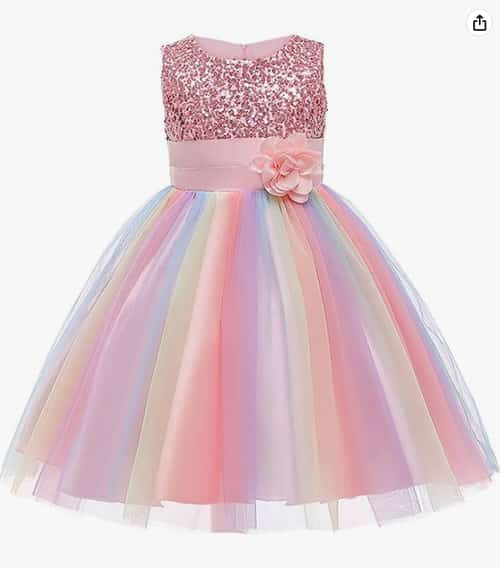 Garden Blossoms Girls' Froq - A Floral Fantasy for Charming Young Ladies
