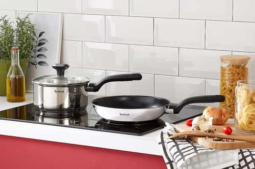 Cook with Comfort and Save: Tefal 5-Piece Stainless Steel Pots and Pans Set Deal!