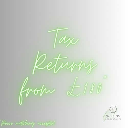 Tax returns from £180 [price matching accepted]