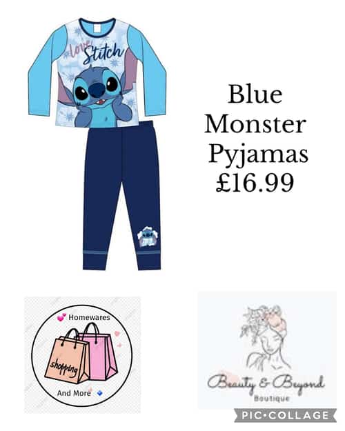 Blue Monster Pyjamas ♥️ £16.99