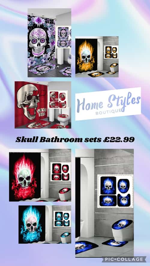 Skull Bathroom sets Β£22.99