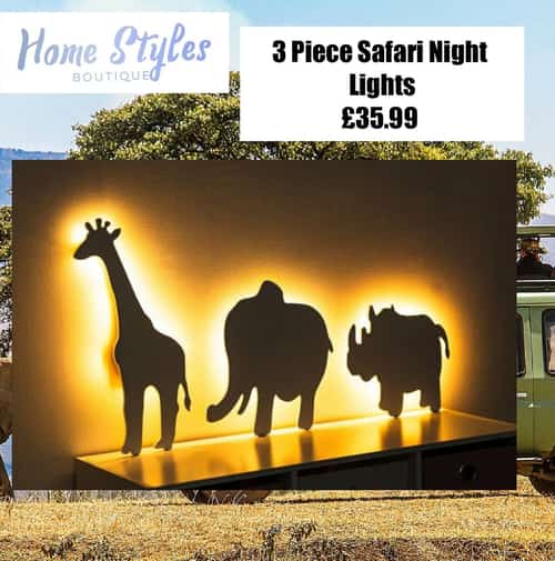 3 Piece Safari Night Lights Β£35.99