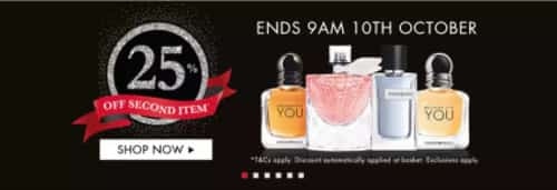25% off your second item when you buy online today.