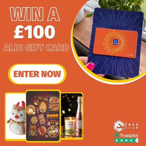 Win a £100 Aldi Gift Card for this Christmas thanks to FreeClub!