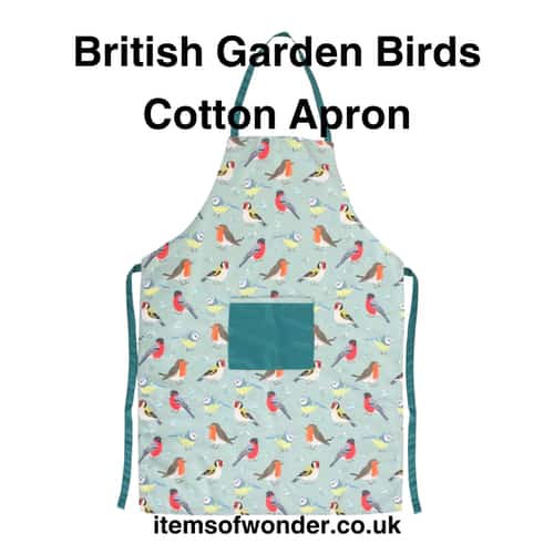 British Garden Birds Cotton Apron