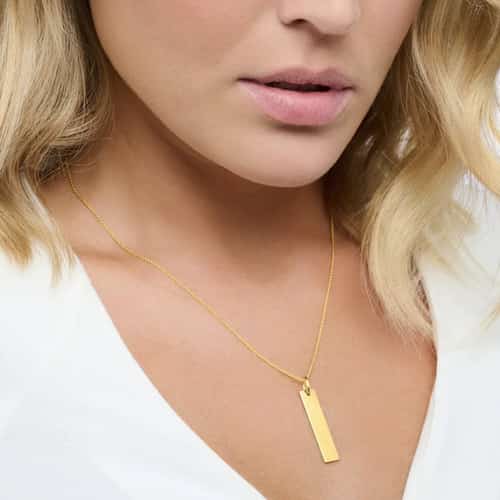 Save 14% on the THOMAS SABO Gold Plated Slim Column Tag Necklace—Elevate Your Style!