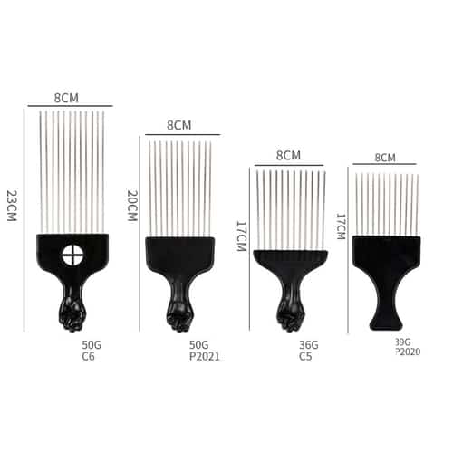 3 PCS Hairdressing Steel Needle Oil Hair Comb Plastic Haircut Pointed Tail Comb