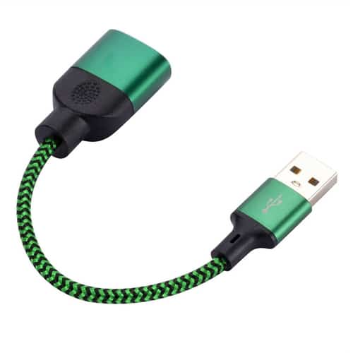 USB-A to Dual 3.5mm Integrated Style Audio Adapter Cable