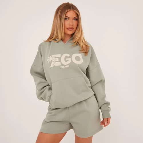 Enjoy 37% Off the Trendy Oversized Ego Palm Tree Graphic Hoodie!