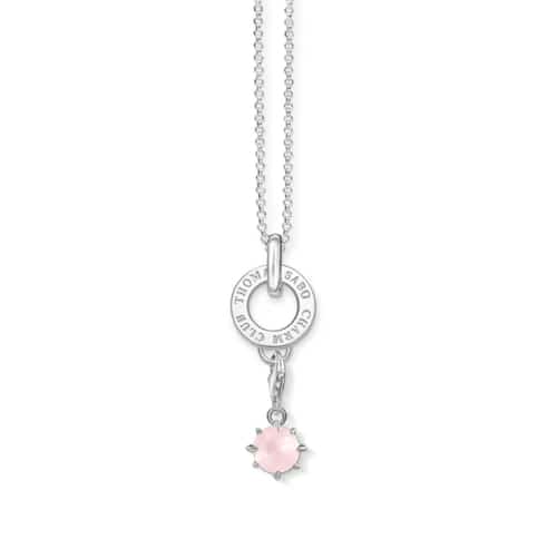 Save 20% - THOMAS SABO Silver Rose Quartz October Birthstone Charm