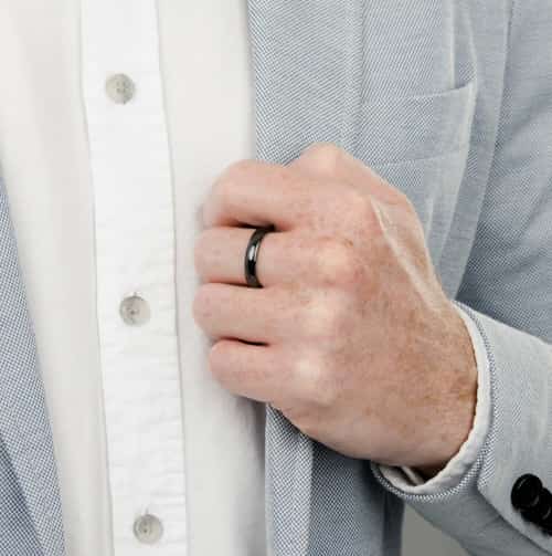 Save a Massive 85% - John Greed Black Ceramic Zirconia 6mm Court Ring!
