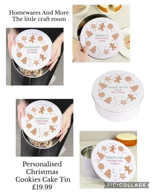 Personalised Christmas Cookies Cake Tin Β£19.99