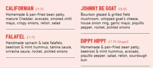 Try our Veggie and Vegan options for less than £9.20 - Cant go wrong!