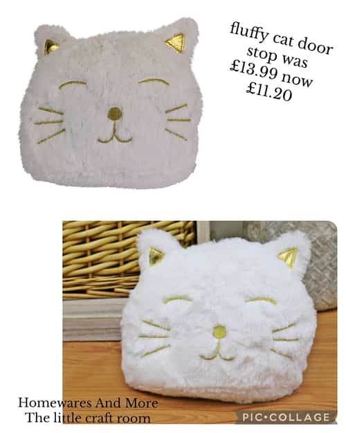 Fluffy Cat Door Stop Was Β£13.99 Now Β£11.20