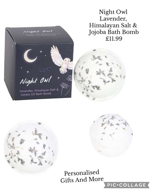 Night Owl Lavender, Himalayan Salt & Jojoba Bath Bomb Β£11.99
