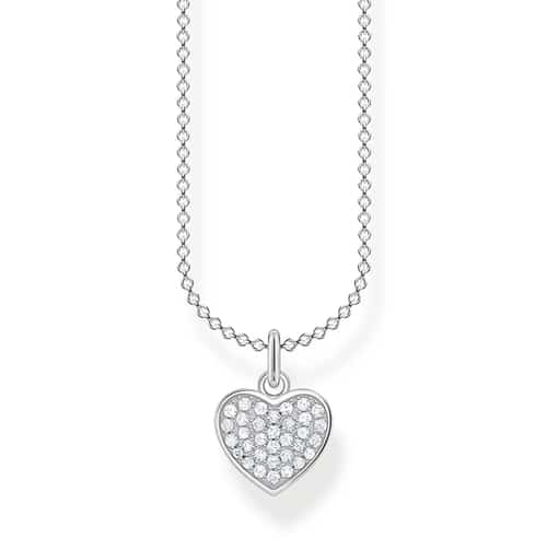 27% Off THOMAS SABO Silver Pave Heart Necklace β A Sparkling Deal!