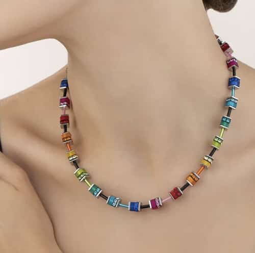 Save 20% on the Classic GEOCUBE Necklace CZ Cubes Iconic Rainbow β Shop the Sparkle!