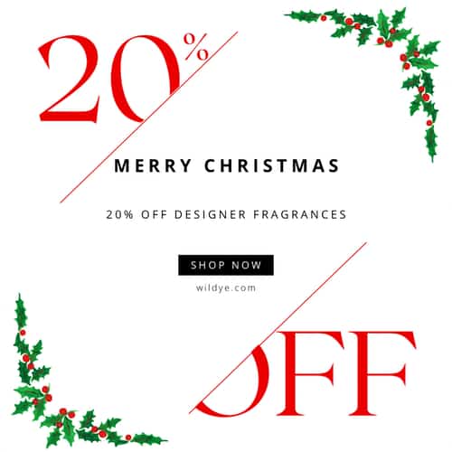 20% Off designer fragrances