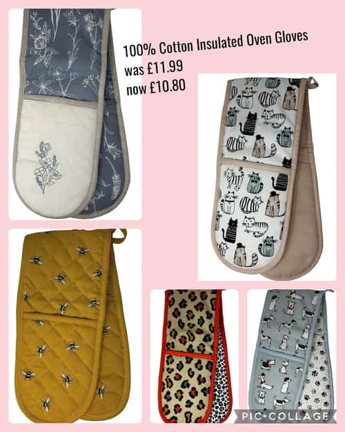 100% Cotton Insulated Oven Gloves Was £1️⃣1️⃣.9️⃣9️⃣ Now £1️⃣0️⃣.8️⃣0️⃣
