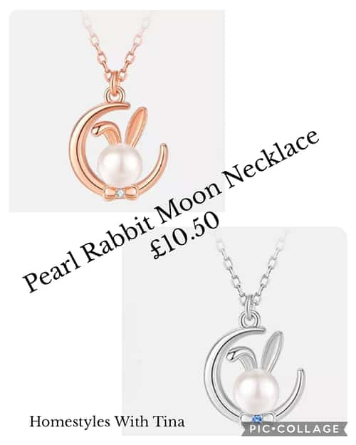 Pearl Rabbit Moon Necklace £10.50