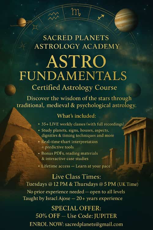 Certified Astrology course with Sacred planets academy