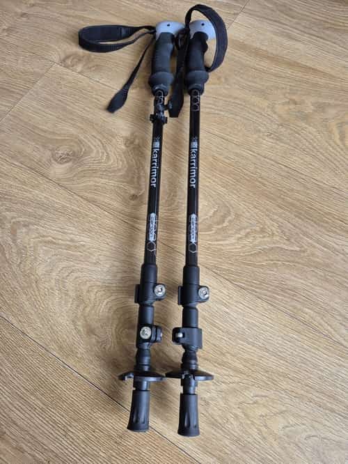 Karrimor Carbon X Lite Walking Poles With Rubber Leki Ferrules - Up To 135cm