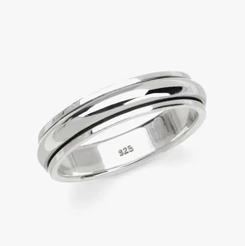 Half Price β John Greed Signature Silver Spinning Band Ring! πβ¨