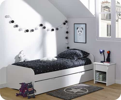 Bed frame with underbed and storage, White - £235!