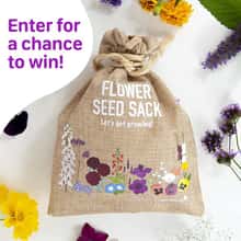 WIN this Seed Sack containing 30 Different Varieties of Flower Seeds