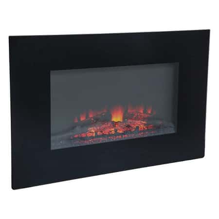 SAVE 75% on this Charles Bentley Electric Wall Mounted Large Black Fireplace!