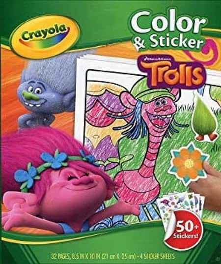 50% OFF - Crayola DreamWorks Trolls Colour & Sticker Book!