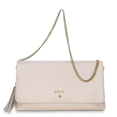 AMATISTA LARGE CLUTCH HANDBAG IN NATURAL SILVER NOW ONLY £75
