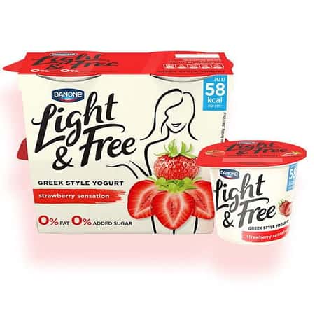 Light & Free Skyr Icelandic Style Yogurt Strawberry Stride 150g