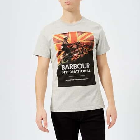 SALE - Barbour International Men's Climb T-Shirt - Grey Marl