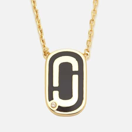 SALE - Marc Jacobs Women's Icon Enamel Pendant - Black/Gold