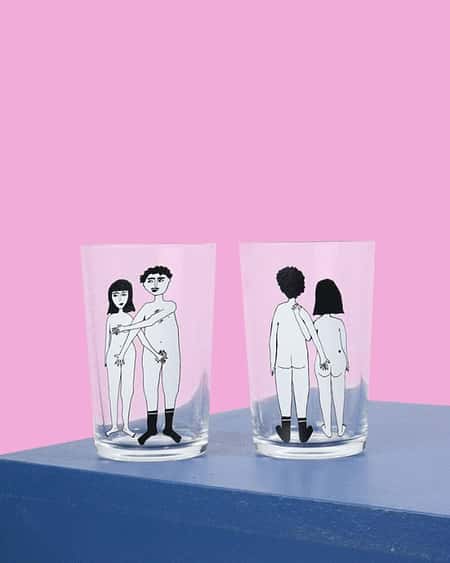 Valentine's Day Gift Idea - Helen B Naked Couple Glasses Set