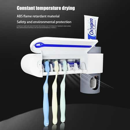 Antibacteria UV Toothbrush Holder Automatic Toothpaste Dispenser