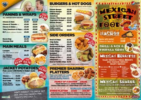 New Menu We have Great Food and Drink Promotions On Site at All Times...