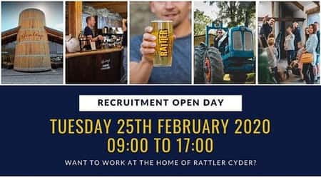 Fancy working at the home of our famous Rattler Cyder? Click below for more information...