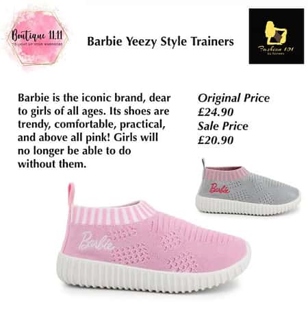 £4 off on Barbie Yeezy Style Trainers for Girls!