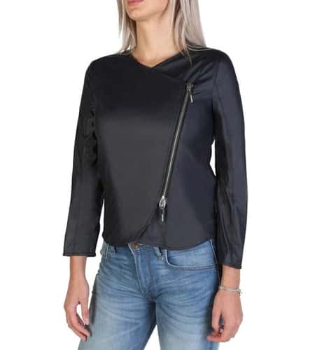 Save £210.00 on this Armani Jeans Side-zipped Leather-Look Jacket for only £159.99