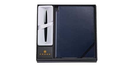 Shop Gift Sets from Cross, perfect for Christmas: ATX Basalt Black Ballpoint Pen with Notebook!