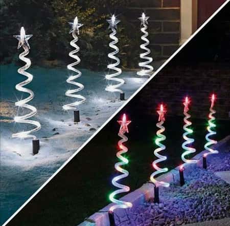 LED Light Up Spiral Christmas Xmas Tree