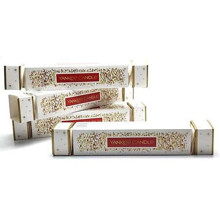 1 x Official Yankee Candle White Christmas Cracker Table Decoration