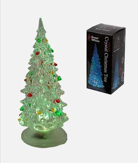 Christmas Battery LED 13cm Colour Changing Acrylic Tree