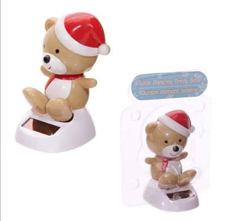 Solar Powered Cute Christmas Teddy Bear