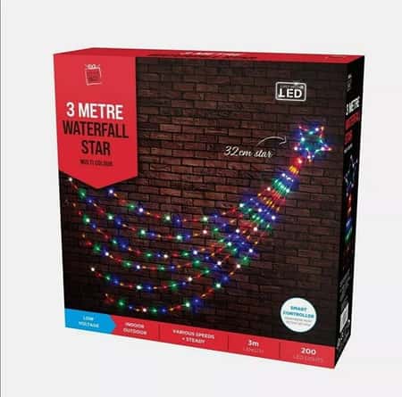 3M 200LED SUPER BRIGHT WATERFALL STAR MULTI VARIOUS SPEED