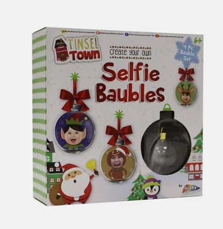 Grafix Tinsel Town Create your Own Selfie Christmas Tree Baubles