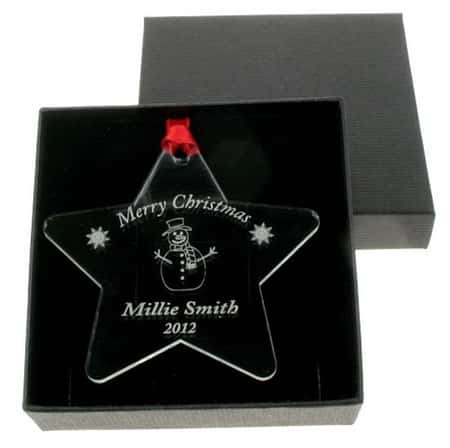 Personalised Christmas Snowman Bauble