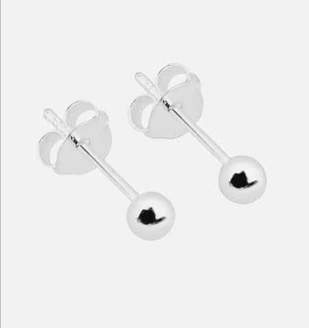 Sterling Silver 2mm Ball Ear Studs